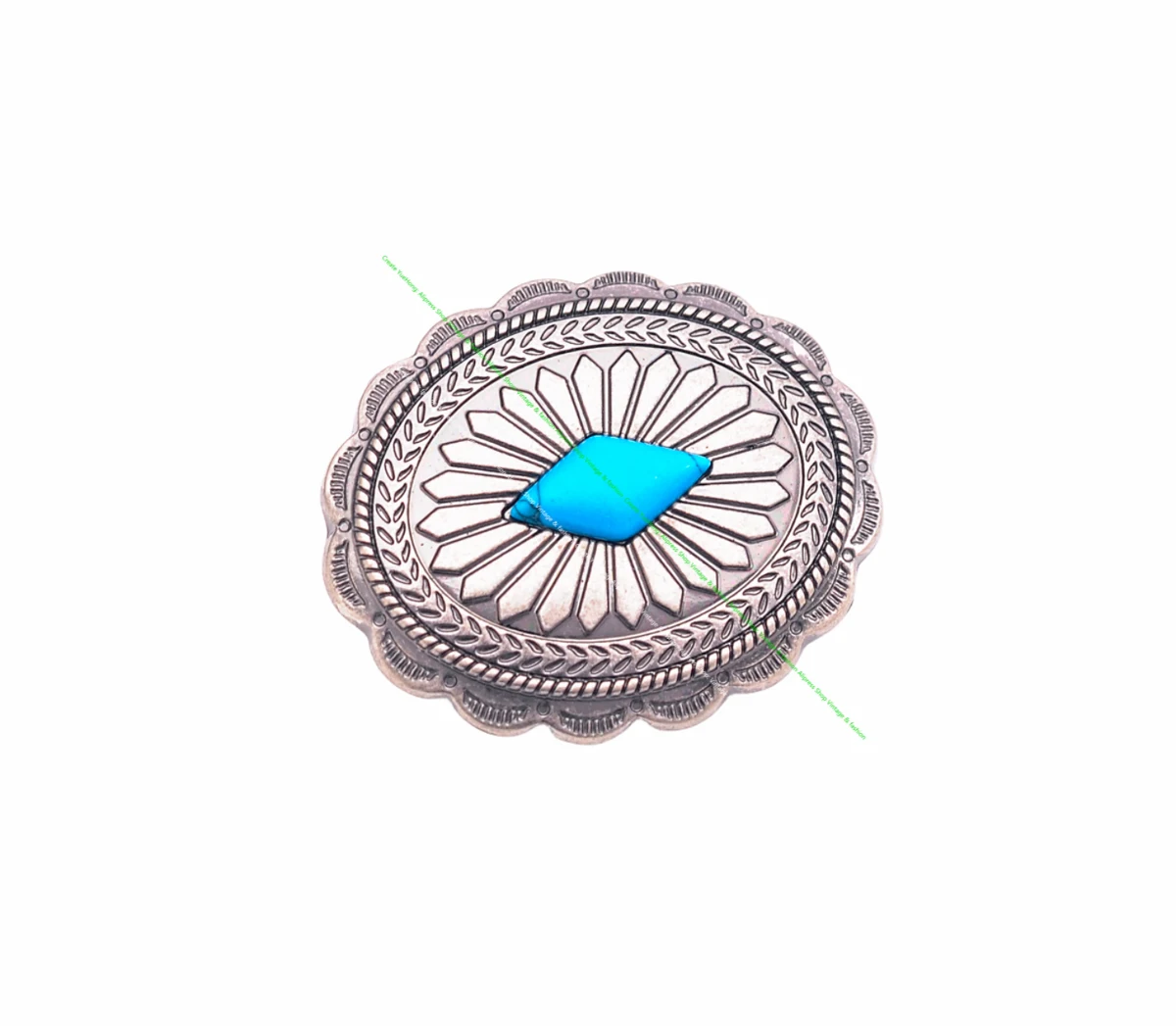 Dw2336 6pcs antikes Silber indische ethnische Sonnenblume Türkis Western Concho Gürtel Leder handwerk Handtasche oval Concho Knopf Dekor