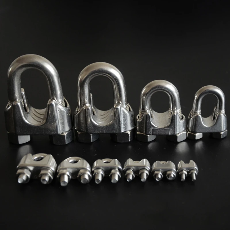 Steel Wire Rope Clamps U-Bolt Cable Grips - Multiple Sizes 3mm To 16mm 8 thumbnail image