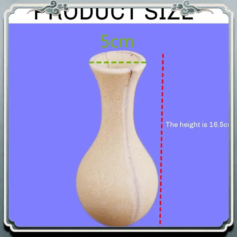Durable DIY Flower Vase Drawing Craft For Kids, 5Pcs Unfinished Vase Wooden Flower Handmade Floral DIY Painting Toys