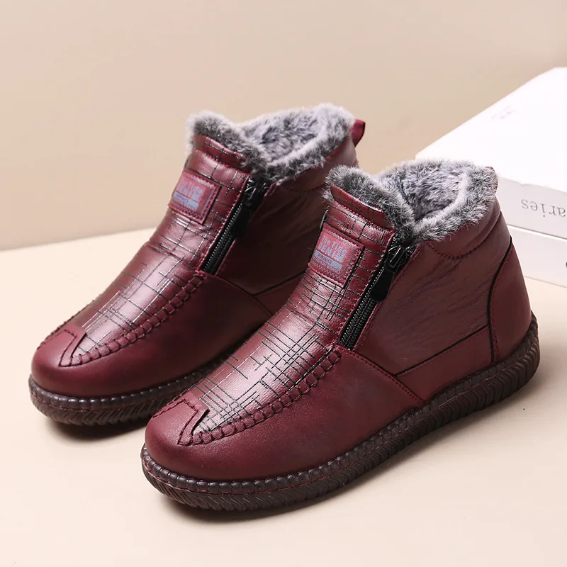 

Winter Cloth Shoes, Women's Cotton Shoes, Plush Insulation, Middle-aged and Elderly Shoes, Anti Slip Casual Cotton Boots