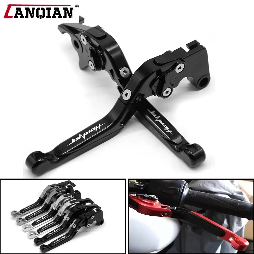 

with logo HORNET For HONDA CB599 / CB600 HORNET 1998-2006 Motorcycle Accessories Folding Extendable Brake Clutch Levers