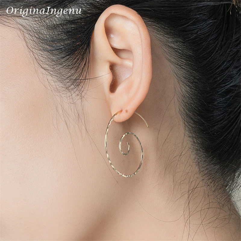 925 Silver Hammered Hoop Earrings 14K Gold Filled Earring Handmade