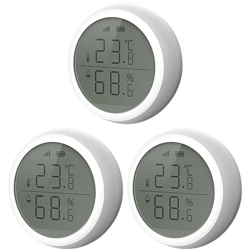

3X Zigbee 3.0 Wireless Temperature Sensor Tuya And Smart Life App Control Temperature And Humidity Sensor