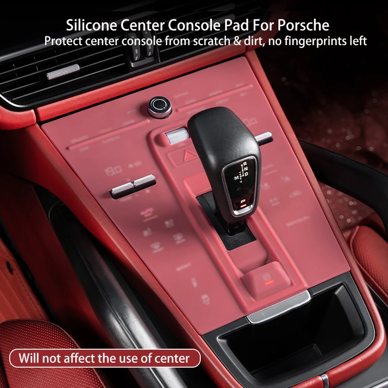 Silicone Center Console Pad For Porsche Cayenne Macan Panamera Car Central Protector Anti Scratch Mat Auto Interior Accessories