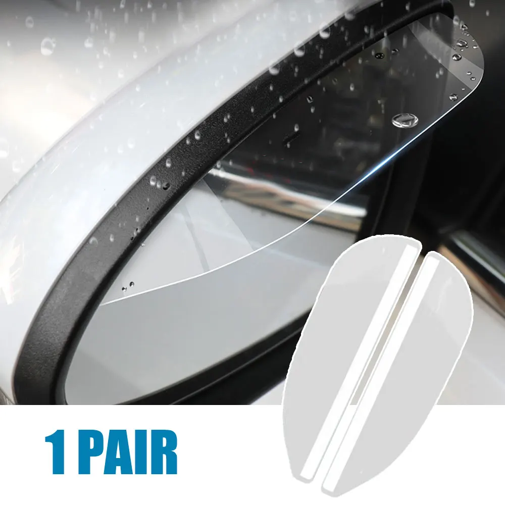 

1 Pair Car Rearview Mirror Protector Universal Car Rain Eyebrow New Mirror Visor Guard Increase Clarity Anti-slip Scratch-proof