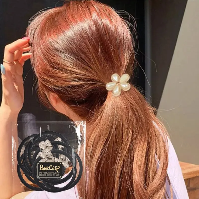 Hair Band 60 PCS Simple Dark Color High Elasticity Leather Headband Accessory