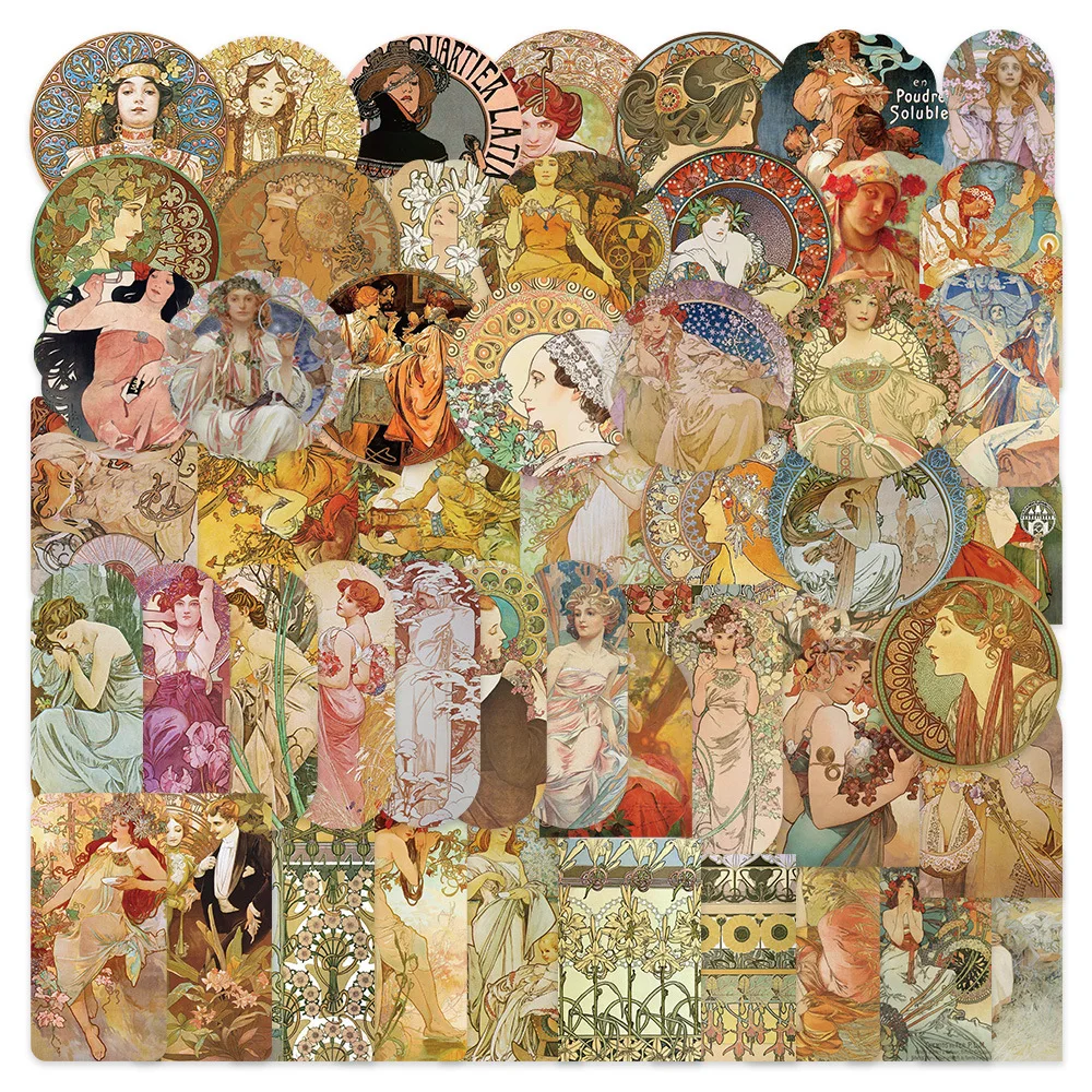 

10/30/54pcs Europe and America Vintage Art Stickers Decals Laptop Motorcycle Phone Fridge Car Bike Decoration Sticker Kids Toy