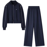 SENTUBILA 2 Piece Sets Women Outfit Embroidery Knitted Sweatshirt Tracksuit Straight-leg Pants Casual Pant Sets 2026 151Z58733 - Image 6