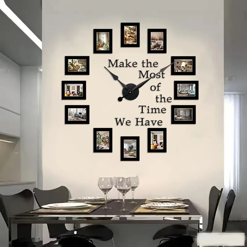 Creative Photo Frame DIY Wall Clock – Modern Decor 1