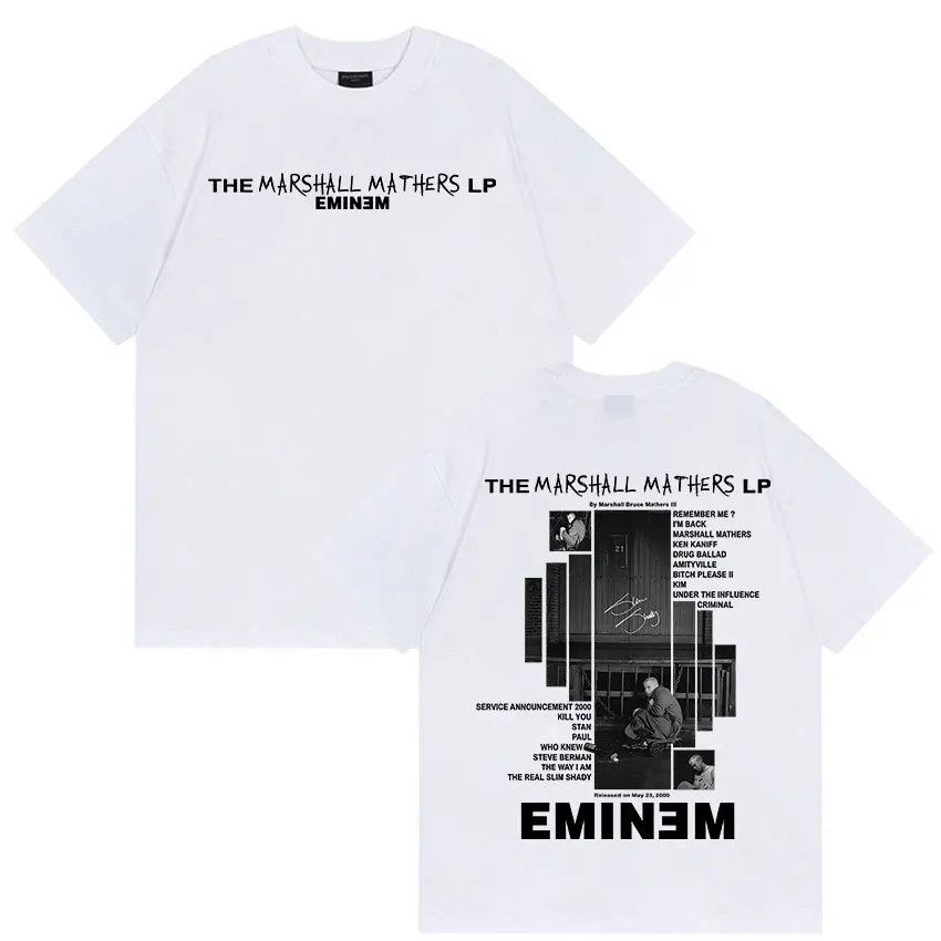 Rapper Eminem The Marshall Mathers Lp Tour 2025 Merch T Shirts