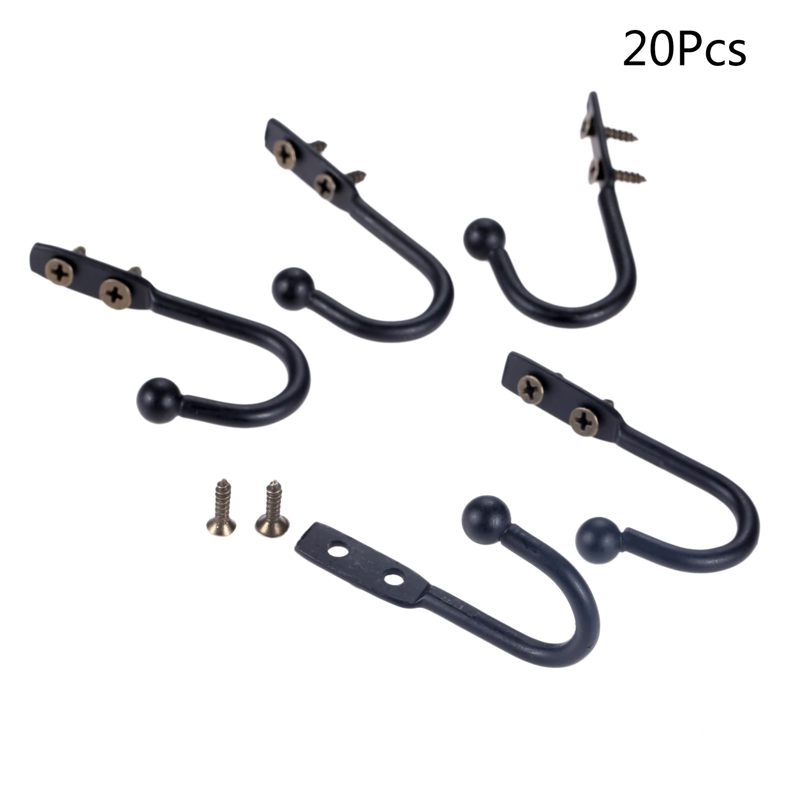 50*23mm  Vintage Bronze Wall Door Bath Single Prong Coat Hanger Simple Pot Hanger Hooks Handbag Bag Hanger Hooks 10pcs