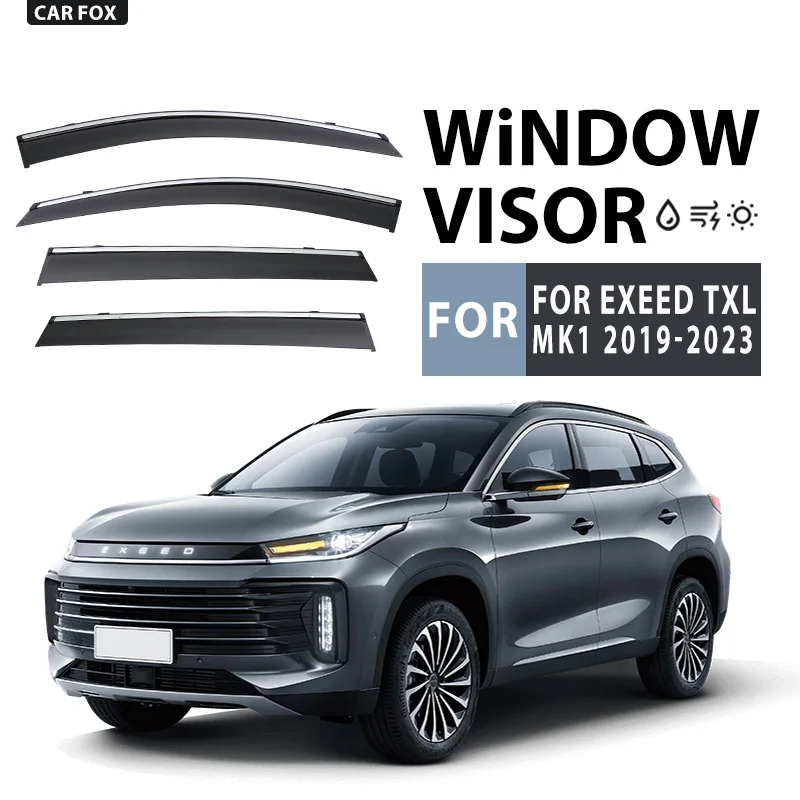 

For Exeed TX TXL 2019-2023 Plastic Window Visor Vent Shades Sun Rain Deflector Guard For Exeed TX TXL 2019-2023