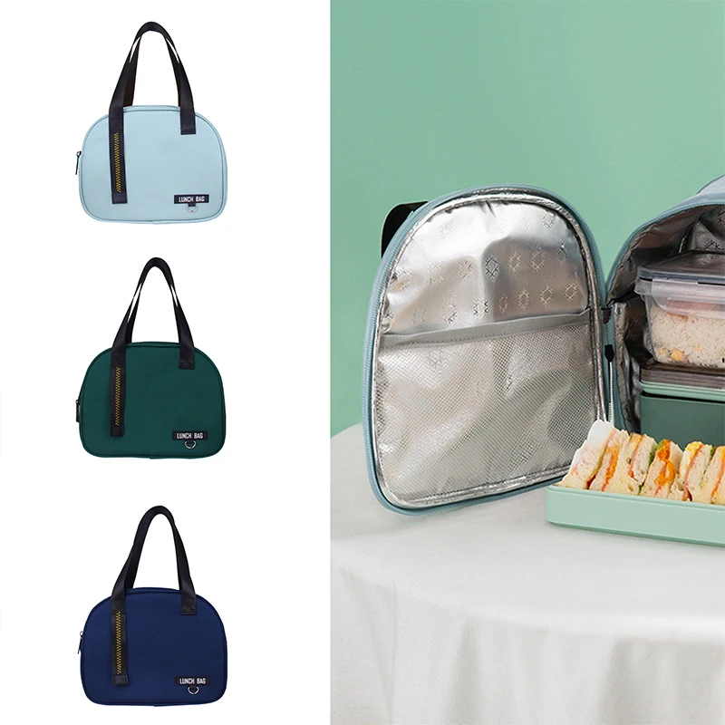 

Insulated Bento Lunch Box Thermal Bag Large Capacity Food Zipper Storage Bags Container for Women Cooler Travel Picnic Handbags
