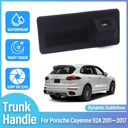 Car Trunk Handle Camera For Porsche Cayenne 92A 2011~2013 2014 2015 2016 2017 Car Rear view Reverse Camera HD CCD Night Vision