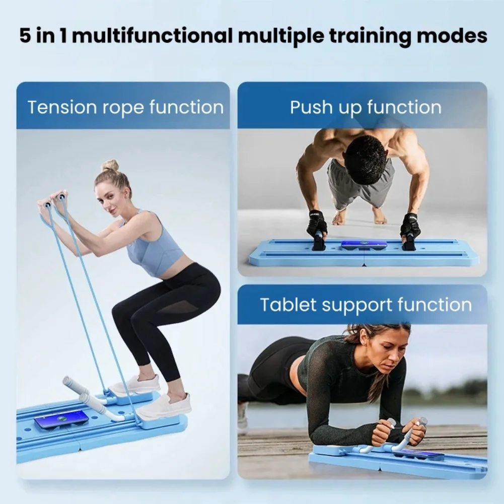 Abdominal Exercise Board Fitness Board with Mat Pilates Reformer Set Automatic Rebound Multifunctional for Men Women home Gym