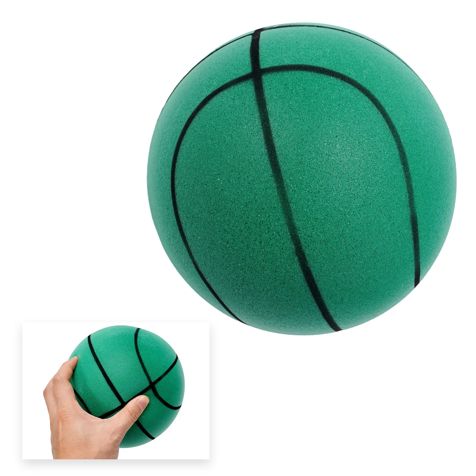 

21/18cm Silent Training Basketball High Elasticity Low Decibel Bouncy Balls Lightweight Damping Bouncing Mute Ball Hot Sale