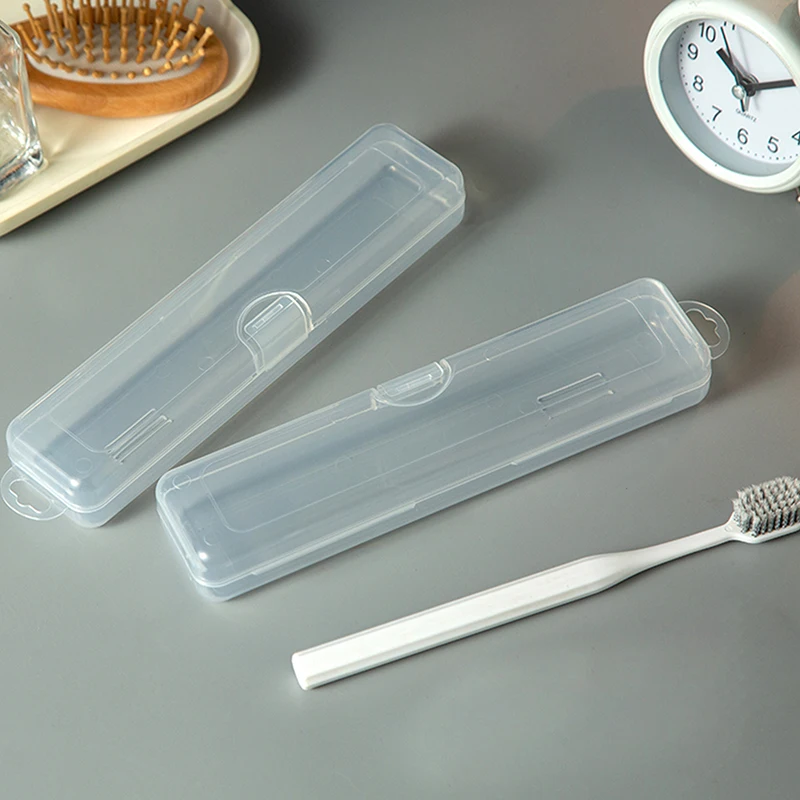 1PC Toothbrush Box Transparent Organizer Case Travel Portable Toothbrush Holder Plastic Toothpaste Box Storage Container toothbrush holder toothbrush case toothbrush storage box
