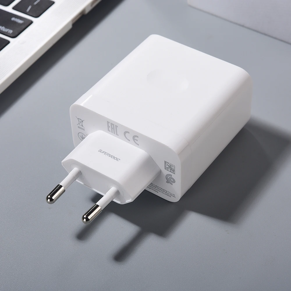 OnePlus SuperVOOC Fast Charging Power Adapter with USB-C Cable - Original EU Version, 80W/100W
