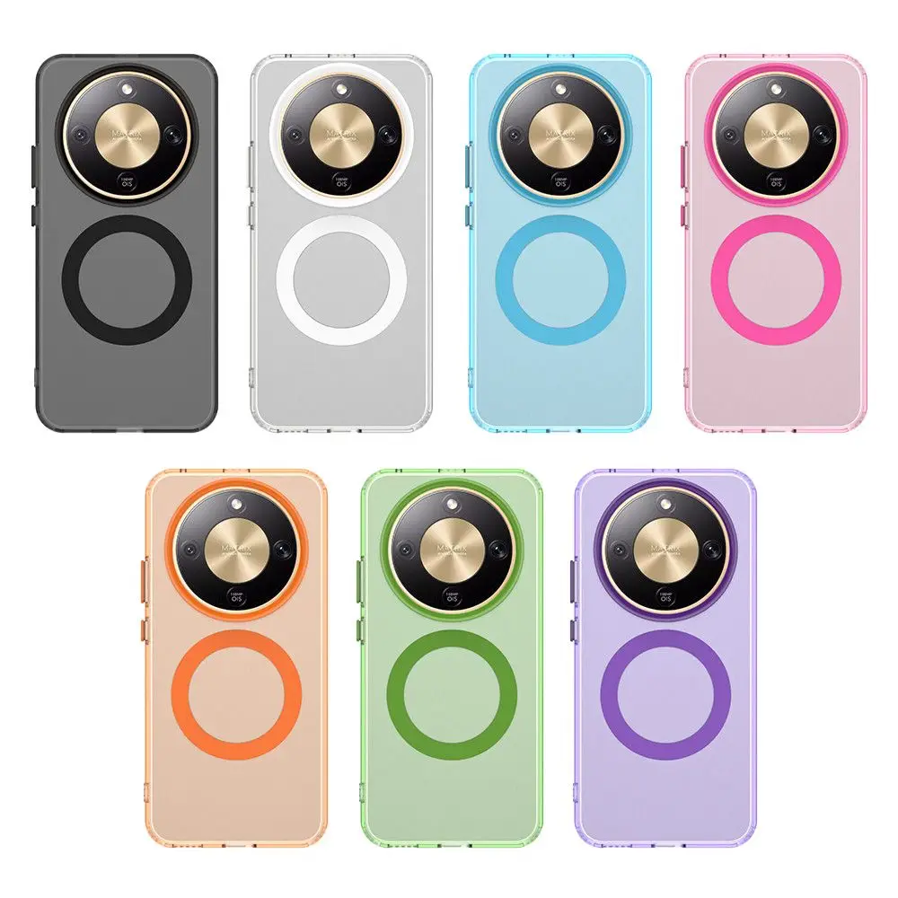 Luxury Skin Feel Candy Magnetic Cover | Shockproof & Wireless Charging Compatible Case