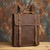 Genuine Leather Vintage NASVA Men's Backpack Crossbody Bag Handbag Satchel Messenger Bag  Leather Laptop Pouch 1