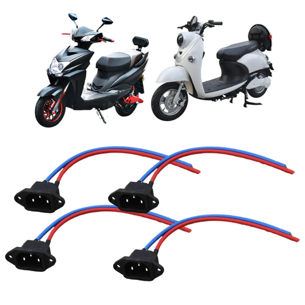 

4pcs Electric Scooter Vehicle Charging Socket E-Bike Plug Cable /Wire Connector /Bicycle Parts For E-bike Battery 48/36/72V