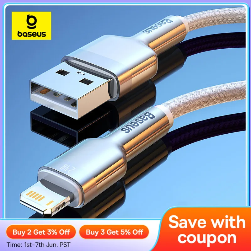 Baseus USB Kabel für iPhone 14 11 12 Pro Max Xs Xr X 2,4 EINE Schnelle Ladekabel für iPhone kabel 7 SE 8 Plus Ladegerät für iPad air