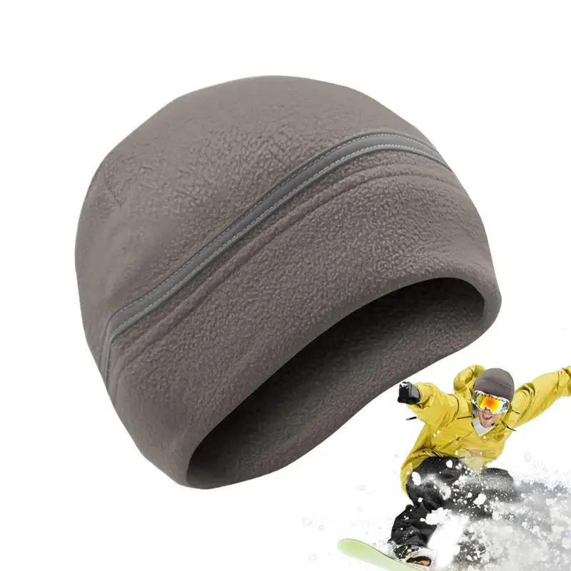 Reflective Running Hat Winter High Visibility Unisex Beanie Warm Cuffed Winter Hat Safety Beanie Reflective Windproof