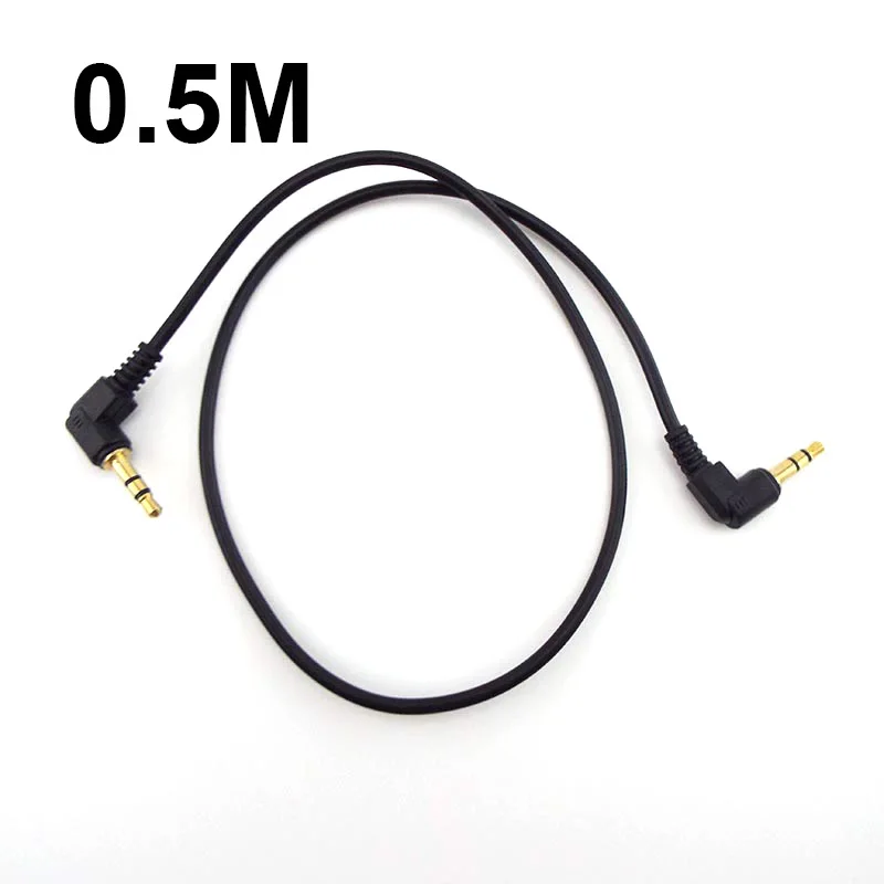 Premium 90-Degree Angle 3.5mm Audio Cable - High-Fidelity AUX Stereo Cord