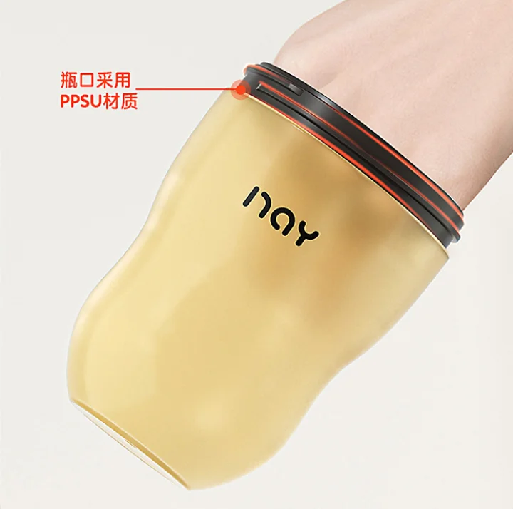 Full silicone milk bottle with wide caliber for newborn babies anti bloating anti choking drop soft 150ML 250ML
