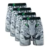 4PCs Ethika Fashion Sexy Men Underwear Boxer Shorts Printed Panties Lingerie Underpants Boxershorts Plus Size Boxers Briefs XXXL 4