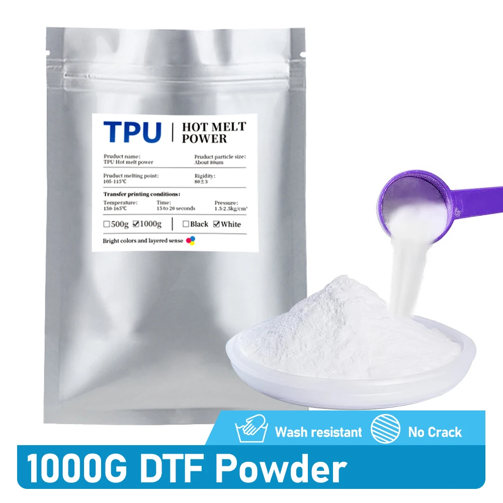 1KG DTF Powder For Direct Transfer Film Printing DTF Ink Print PET Film  Printing Transfer To Cloth