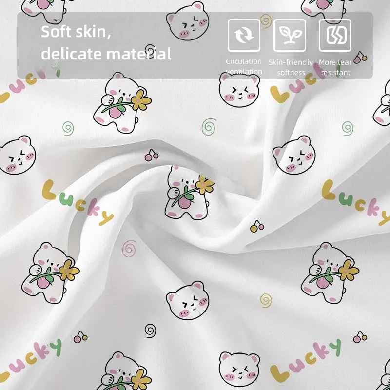 Thickened Disposable Bed Sheets Set Duvet Covers Pillowcases Skin Friendly Material Cartoon Print Hotel Travel