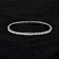 Factory Price D VVS1 Moissanite Tennis Bracelet 925 Sterling Silver Single Row Classics with GRA Bracelets for Women Man Jewelry