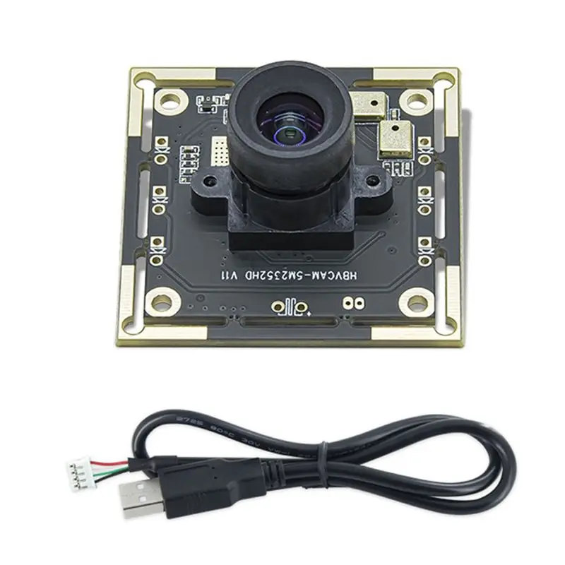 5MP 2K 카메라 모듈 내장 마이크 USB 프리 드라이버 조정 가능한 수동 초점 카메라 렌즈 어셈블리 100 °   PC용