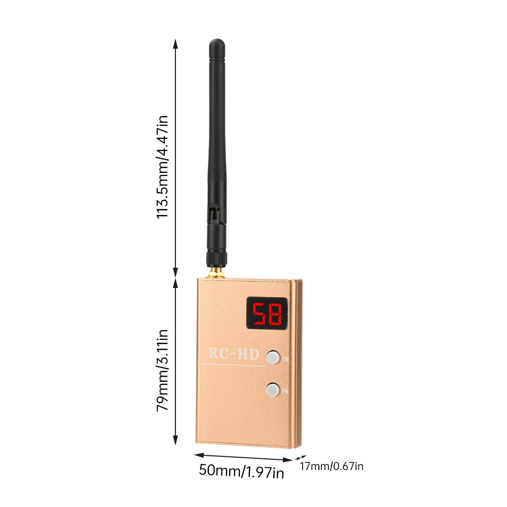 Récepteur Audio/Vidéo RC-HD 48 Canaux 5.8GHz pour Drone FPV