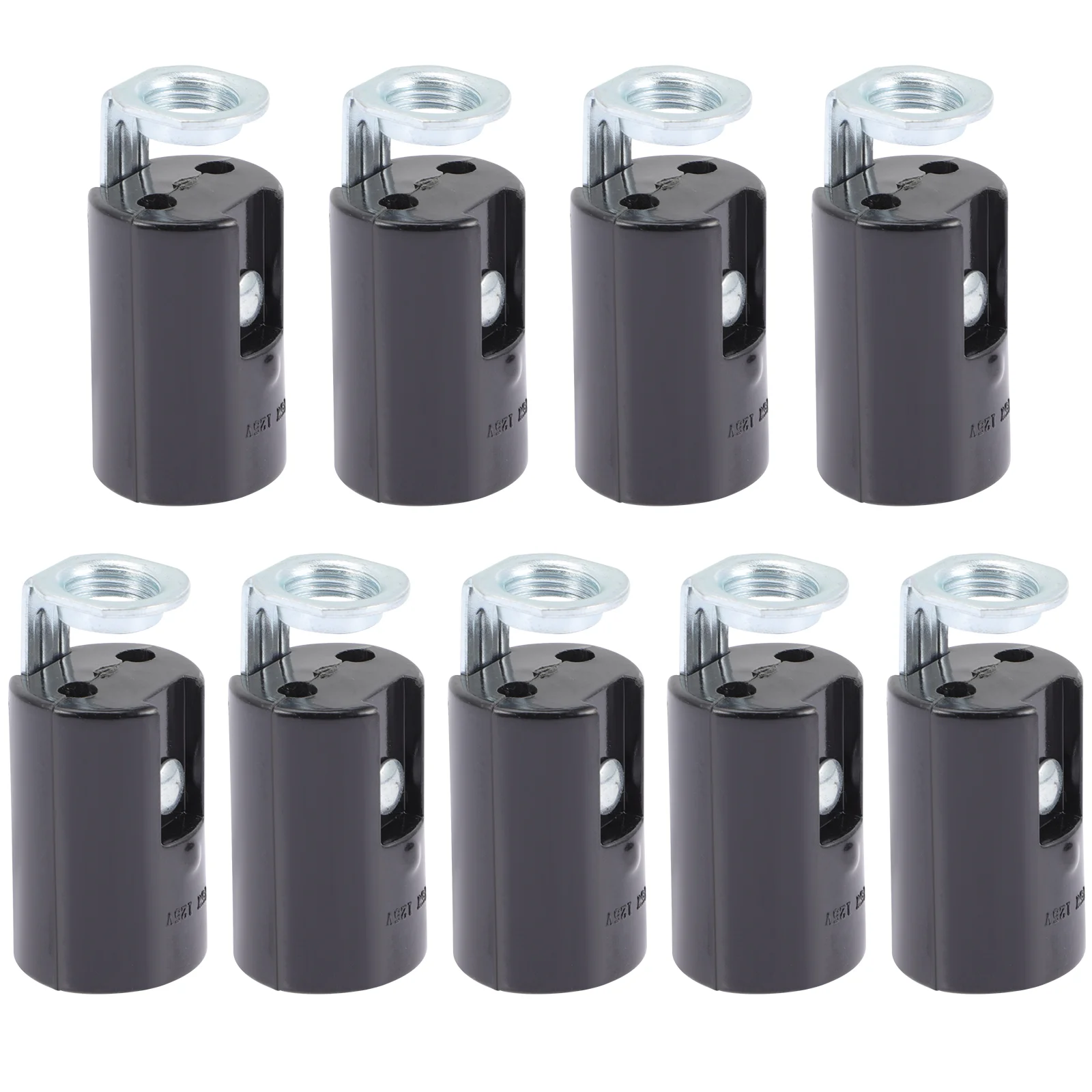 

9pcs Lamp Base Chandelier Lamp Holders Light Bases Silver Black