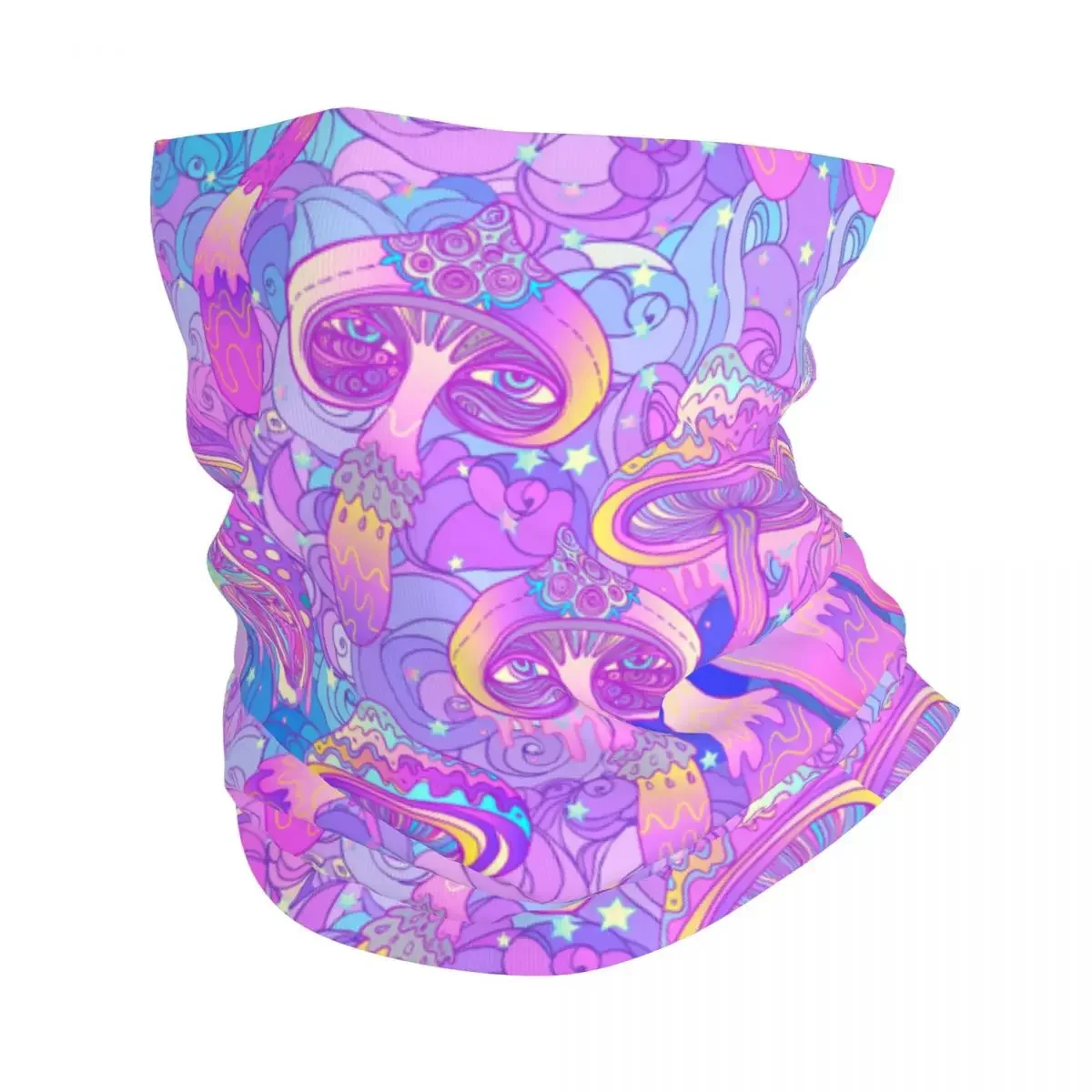 

Psychedelic Magic Mushrooms Bandana Neck Gaiter for Hiking Cycling Women Men Wrap Scarf Headband Warmer