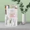 KUUJOJO 360 Spinning Makeup Organizer, Lazy Susan Rack Cosmetic Carousel Storage Shelf, Great for Countertop and Bathroom, Clear 5