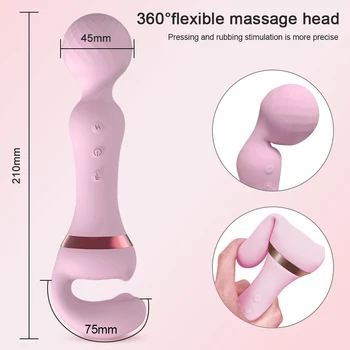 Powerful AV Vibrators Magic Wand Adults Sex Toy Female Clitoris Stimulator USB Recharge 20 Modes G Spot Massager Dildo for Women 3