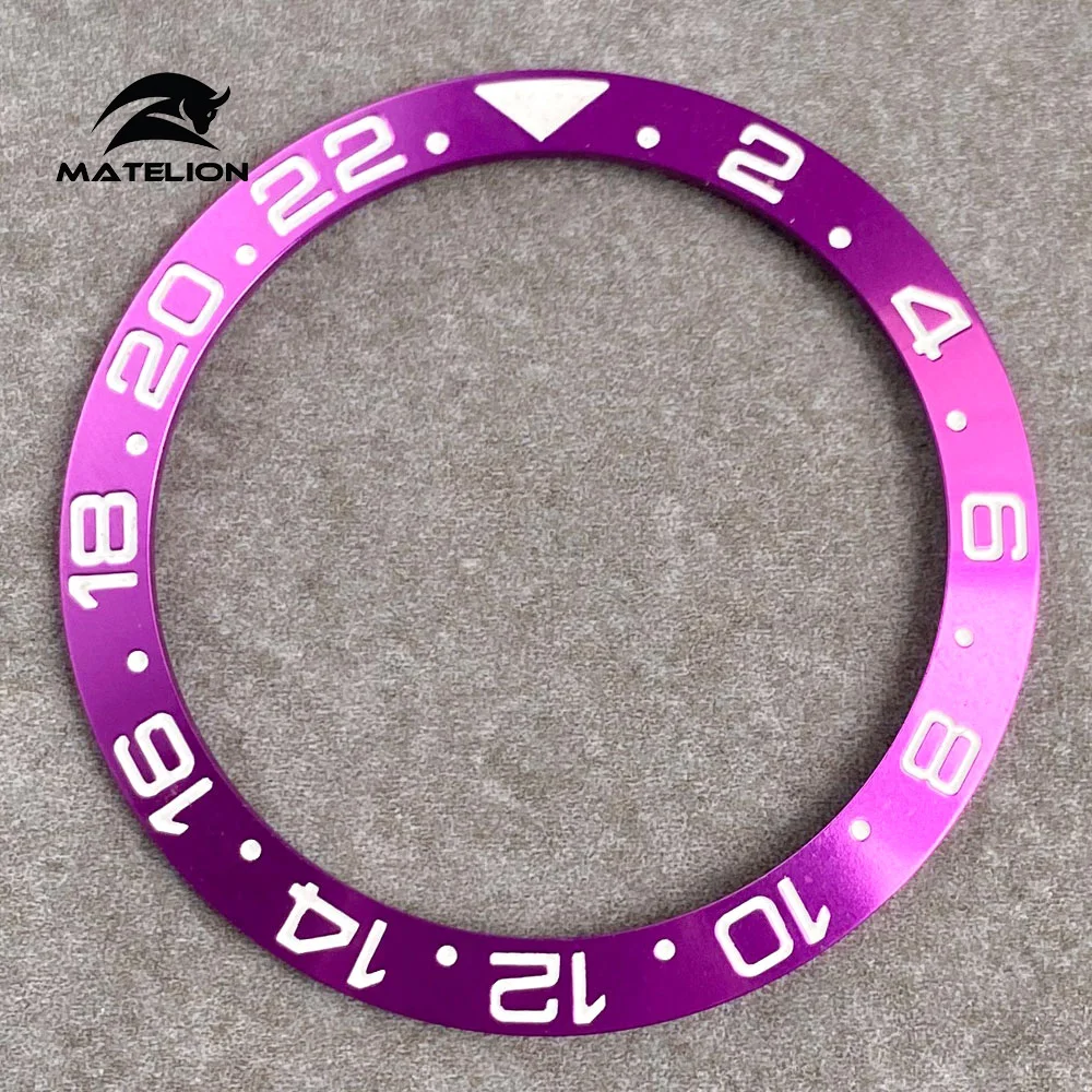 Ceramic Alloy Watch Bezel Insert Ring - 38mm Slope Fit for 40mm Watch Case, Men's Diving Watch Accessory