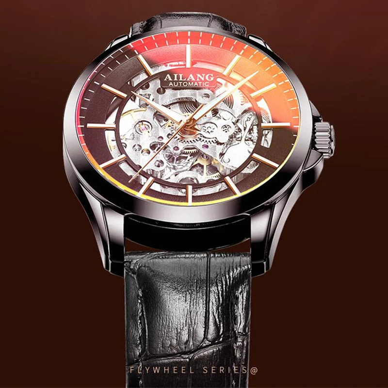 

Relogios Masculinos AILANG Skeleton Mens Watches Casual Fashion Automatic Mechanical Watch Top Brand Luxury Waterproof Clock