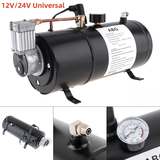 VEVOR Air Compressor 120 PSI 12-Volt Train Horn Kit with Tank Pump