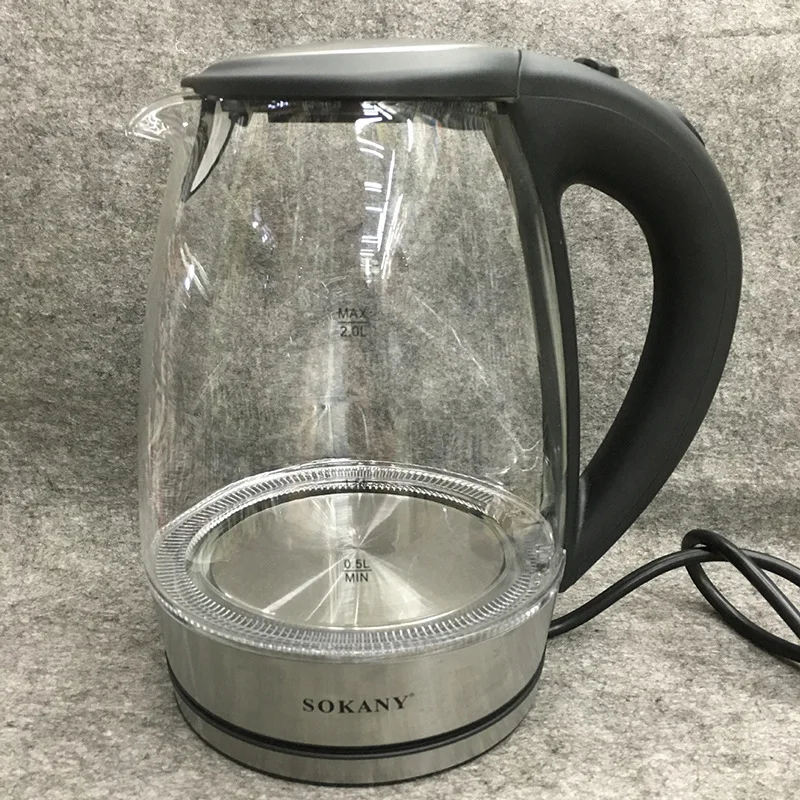 Electric Glass and Steel Kettle - 2.0 Liter - AliExpress