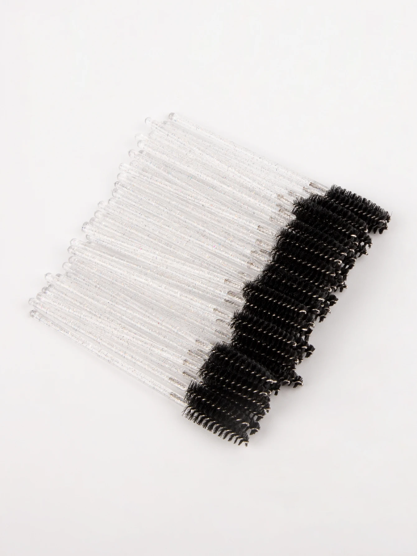 Disposable Crystal Eyebrow & Eyelash Brush Set - 50pcs Cosmetic Beauty Tools
