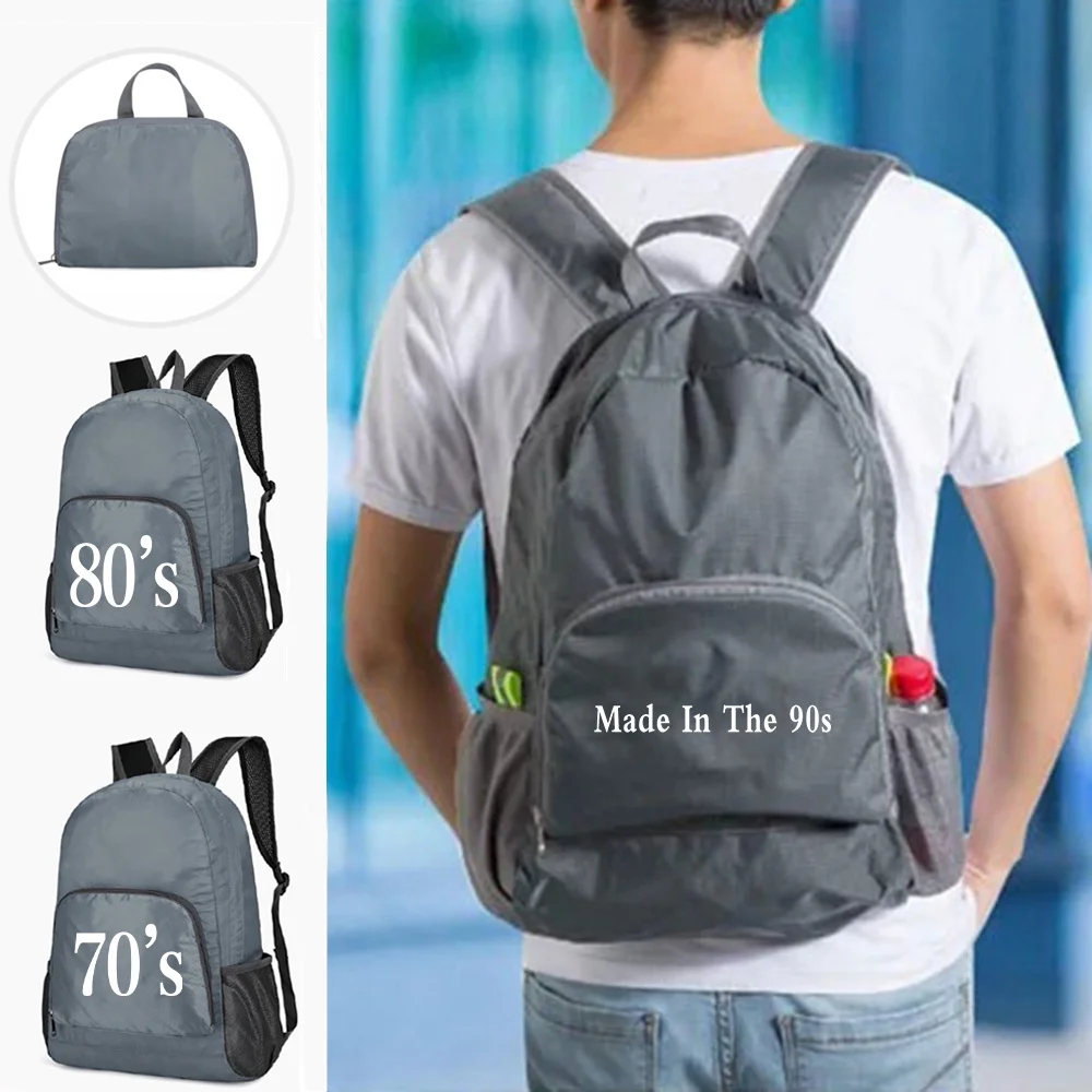 

Foldable Backpack Men Waterproof Travel Climbing Bag Nylon Years Pattern Hiking Backpacks Women Outdoor Sports Portable Bags