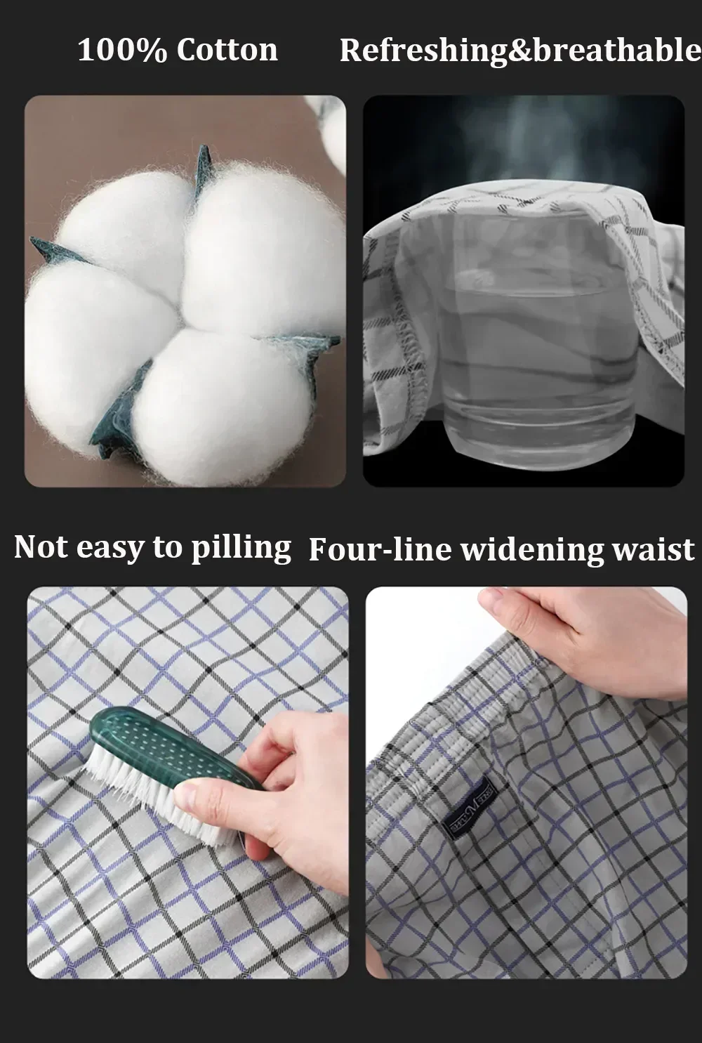 

Cotton Button Pants Men Elastic PJ Widen Sleep Waist Comfortable Pajamas Placket Hombre Shorts Pijama Plaid Pajama