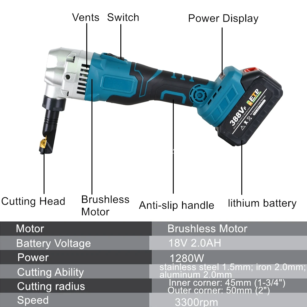 Brushless Electric Iron Scissors Electric Scissors Electric Punching Shear Stainless Steel Plate Aluminum Plate cutting 2