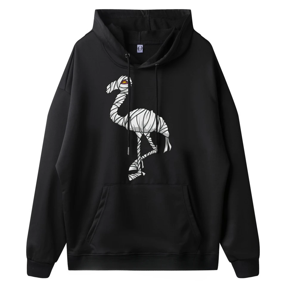 Halloween Mummy Flamingo Pumpkin Designer Hoodie