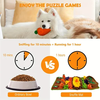 Pet Snuffle Mat for Dogs Sniff Mat Nosework Feeding Mat Slow Feeder Interactive Dog Puzzle Toys for Training and Stress Relief 5