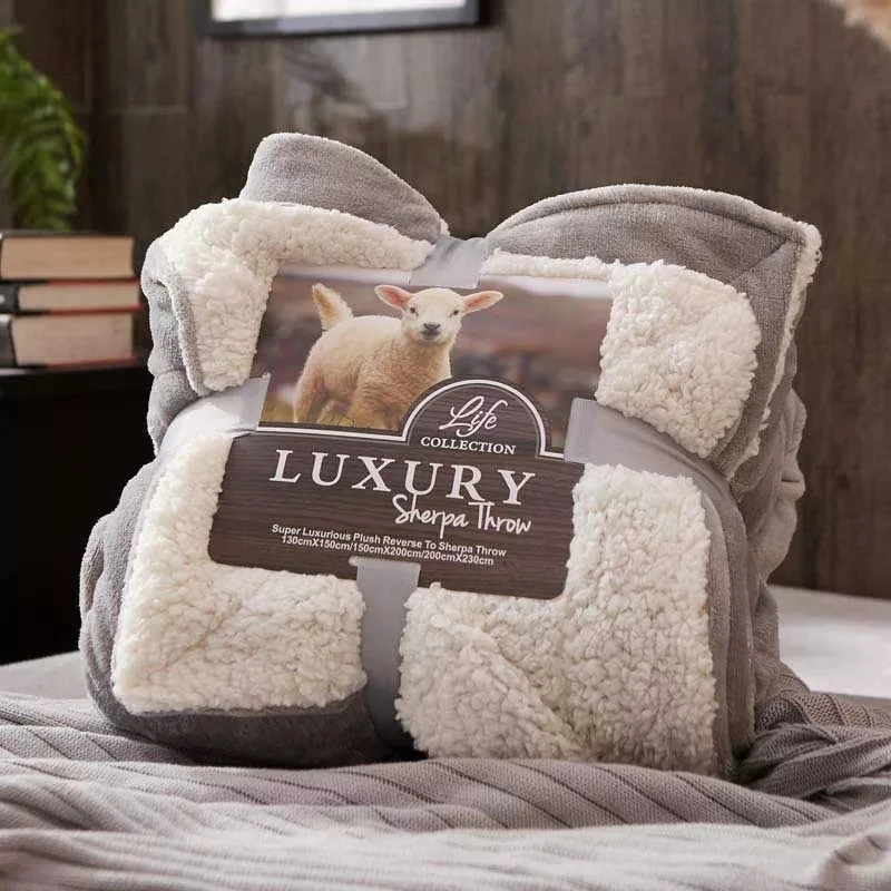 

Microfiber Plush Sherpa Blankets For Beds Winter Soft Warm Double Layer Coral Fleece Faux Fur Mink Throw Bedspread Blankets